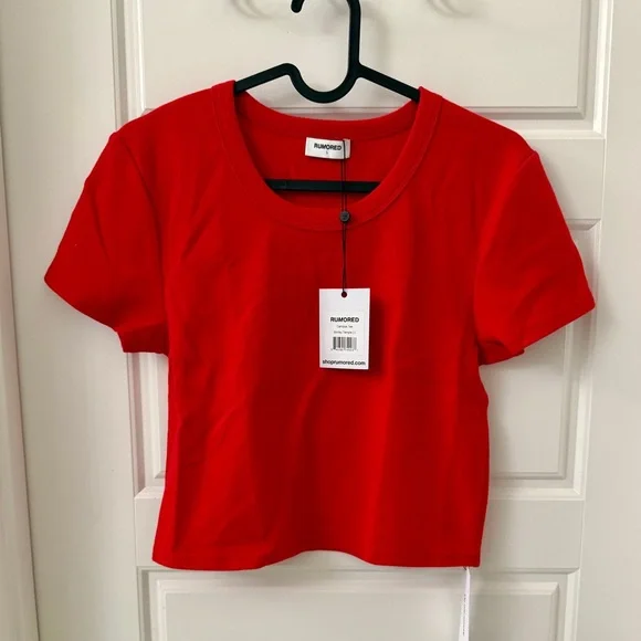 Red Women's Top - Picture 2 of 2